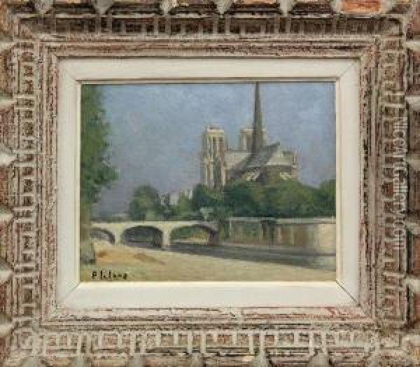 Notre Dame Oil Painting - Johann Rudolf Feyerabend