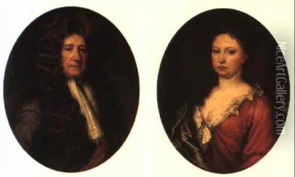 Portraits Of John Toke Of Godinton And His Wife Susannah Oil Painting - Thomas Murray