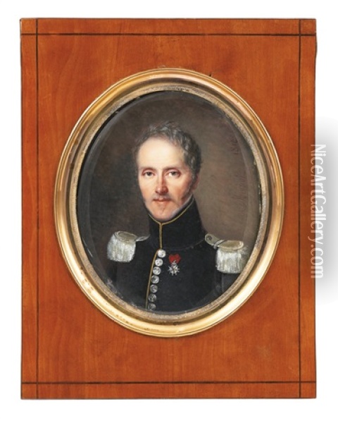 Portrait D'officier Portant La Legion D'honneur Oil Painting - Jeanne Alexandre Maricot