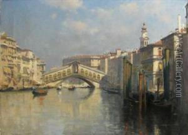 On The Grand Canal, Venice Oil Painting - Patrick William Adam