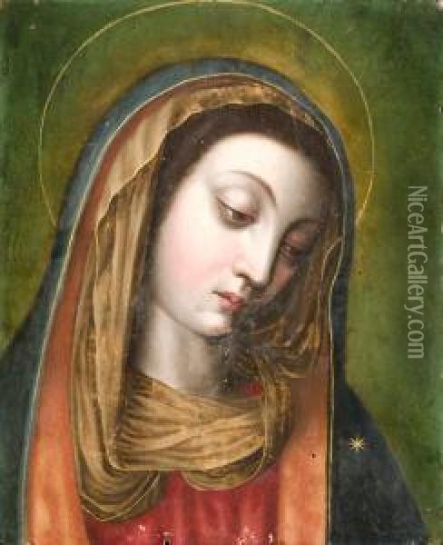 Madonna Oil Painting - Scipione Pulzone