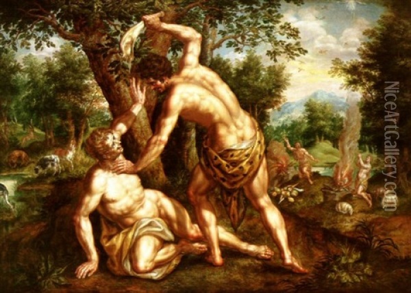 Cain Y Abel Oil Painting - Hendrick De Clerck