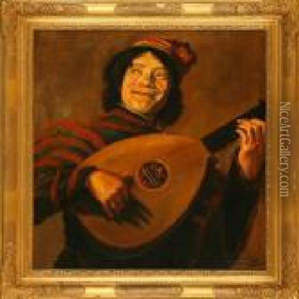 The Lute Player Oil Painting - Frans Hals