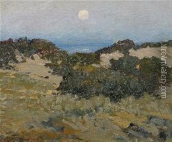Moonrise Oil Painting - James Muir Auld