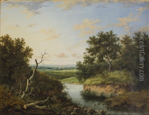 A View In Hampshire Oil Painting - Patrick Nasmyth