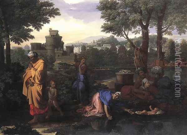 The Exposition of Moses c. 1650 Oil Painting - Nicolas Poussin
