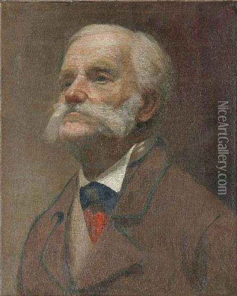 Portret Starszego Mezczyzny (1897) Oil Painting - Stanislaw Korzeniewski