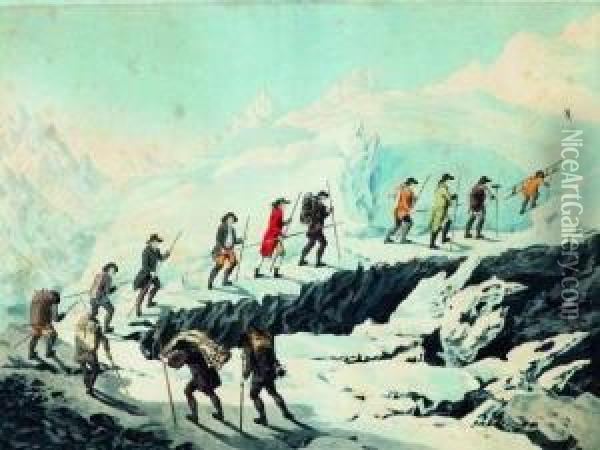 Voyage De Mr. De Saussure A La Cime Du Mont-blanc Oil Painting - Christian von Mechel