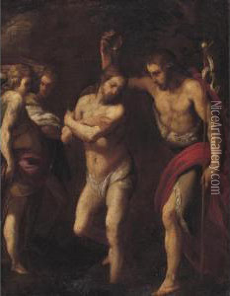Baptism Of Christ Oil Painting - Daniele Crespi