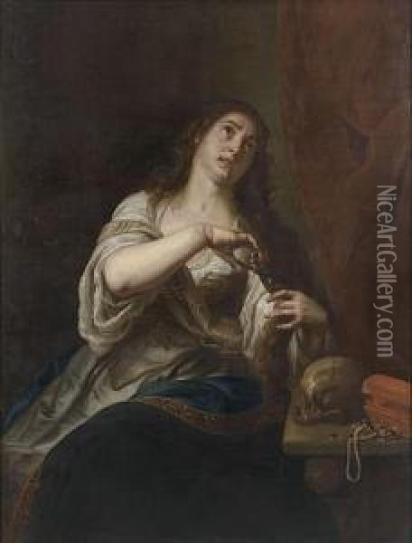 Marie Madeleine Repentante Oil Painting - Gaspar De Crayer