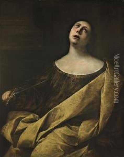 La Morte Di Lucrezia Oil Painting - Francesco Cairo