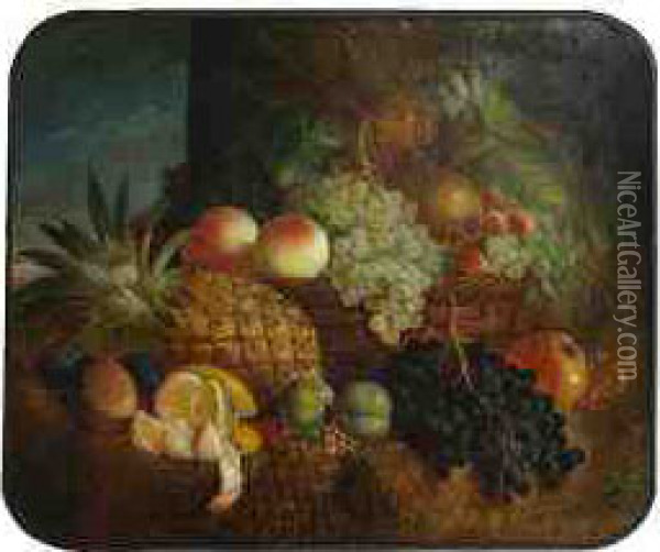 Still Life Of Fruit Oil Painting - William Stuart