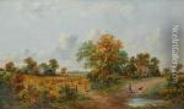 Harvest Time Oil Painting - James Edwin Meadows
