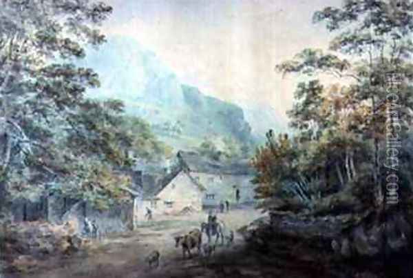The Village of Rydal Westmorland Oil Painting - William Sawrey Gilpin