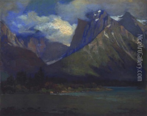 The Chancellor, Valley Of The Ottertail, Cpr, Bc Oil Painting - Frederic Marlett Bell-Smith