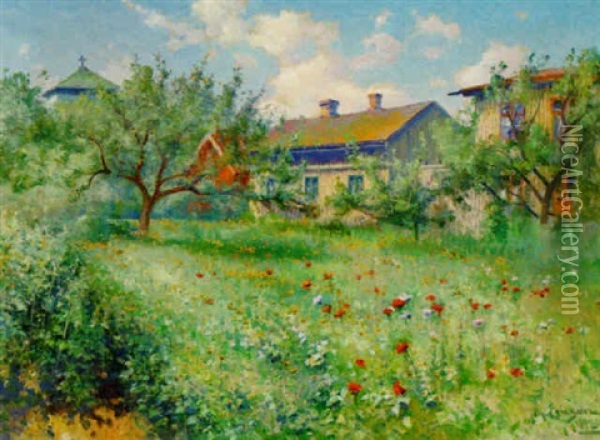 Blomsterang, Marstrand Oil Painting - Johan Ericson
