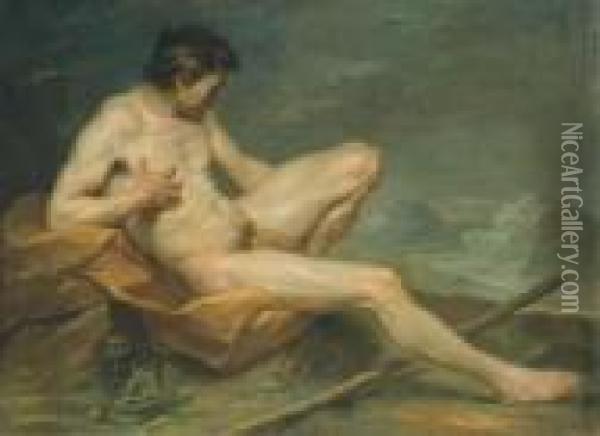 Academie D'homme Oil Painting - Joseph-Marie Vien