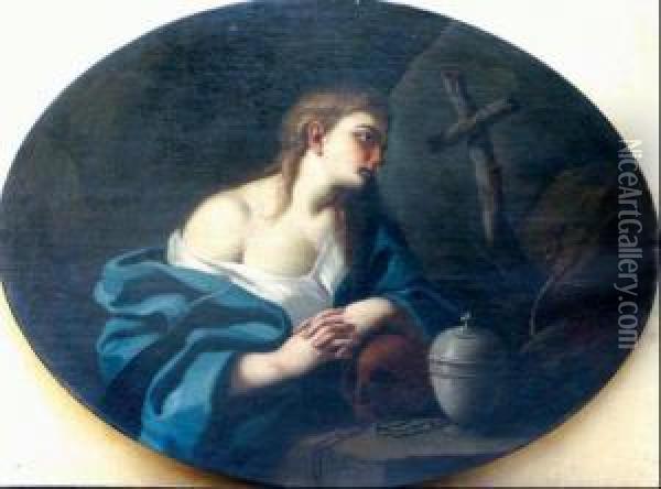 La Maddalena Oil Painting - Andrea Vaccaro