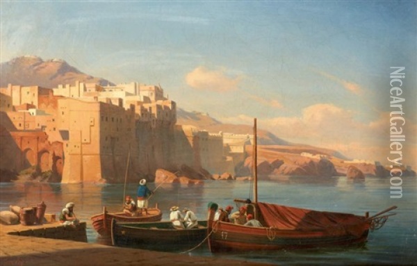Alger, Vue Prise De Bab-azoun Algiers Oil Painting - Curt Victor Clemens Grolig