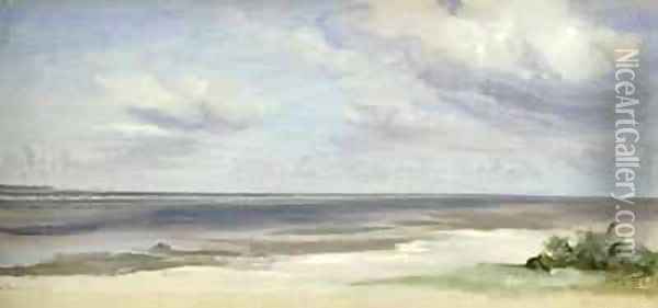 A Beach on the Baltic Sea at Laboe Oil Painting - Jacob Gensler