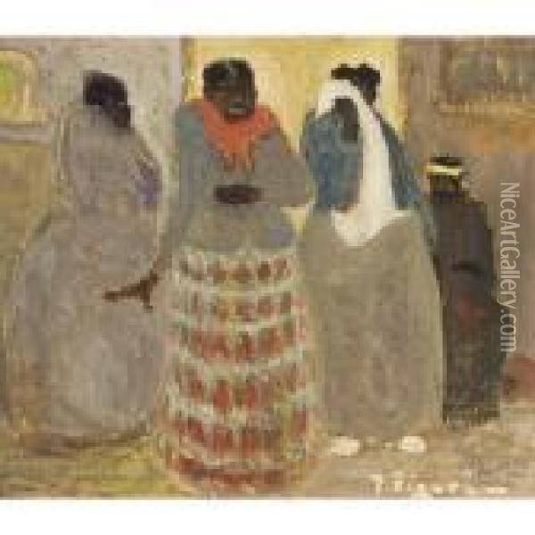 Mourning Oil Painting - Pedro Figari