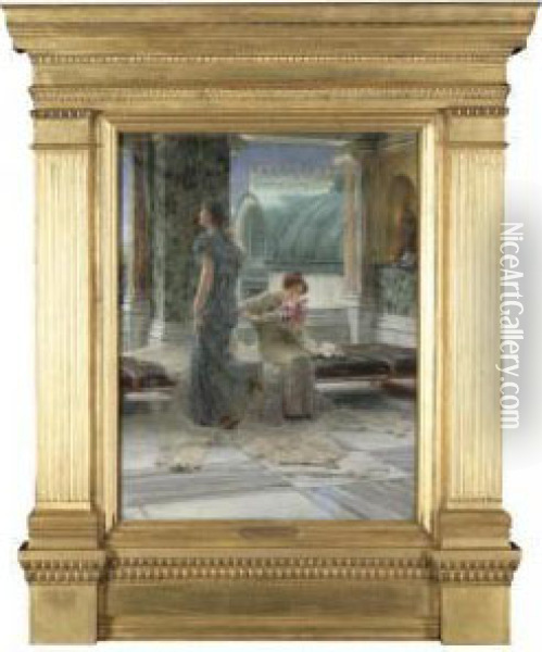 Love's Missile Oil Painting - Sir Lawrence Alma-Tadema