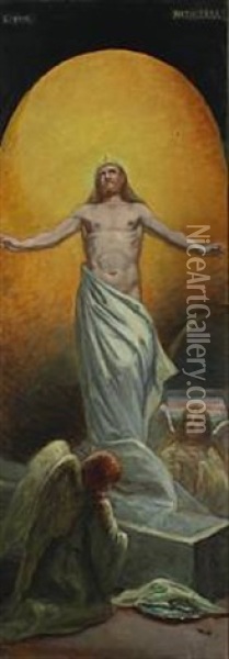 Resurrection Of Jesus Oil Painting - Adolf von Becker