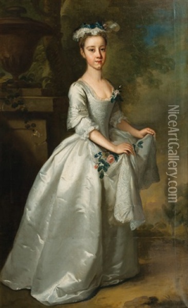 Portrait Of Martha Fursman Oil Painting - Herman van der Myn