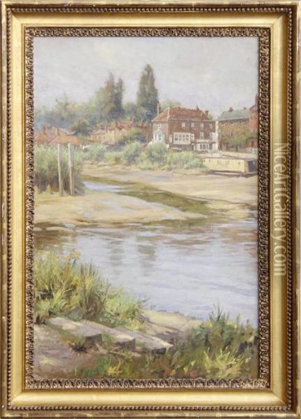 The Thames At The Brentford Oil Painting - Percy Harland Fisher