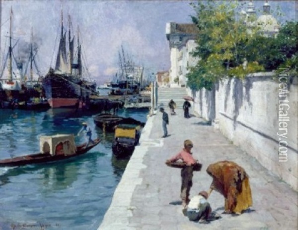 Zatteri - Venice Oil Painting - Otto Henry Bacher