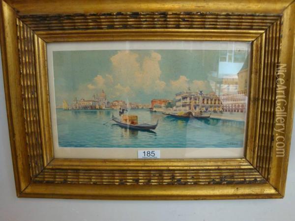 Veduta Di Venezia Oil Painting - Emilio Boni