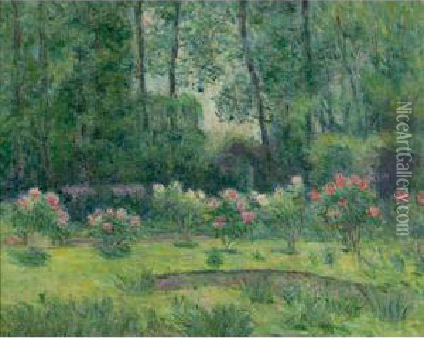 La Roseraie Du Jardin Monet A Giverny Oil Painting - Blanche Hoschede-Monet