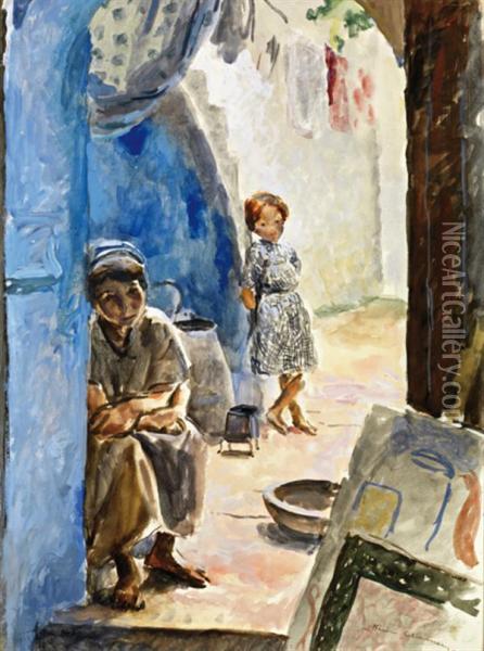 Enfants A Tlemcen Oil Painting - Henri Clamens