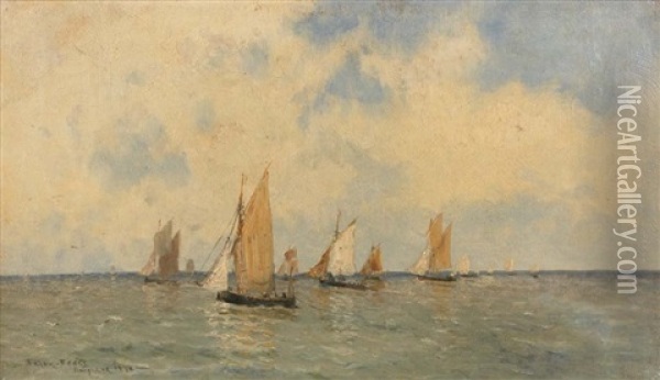 Honfleur, Flottille De Peche Oil Painting - Frank Myers Boggs