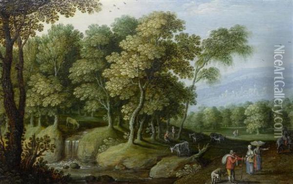 Forest Landscape Oil Painting - Marten Ryckaert