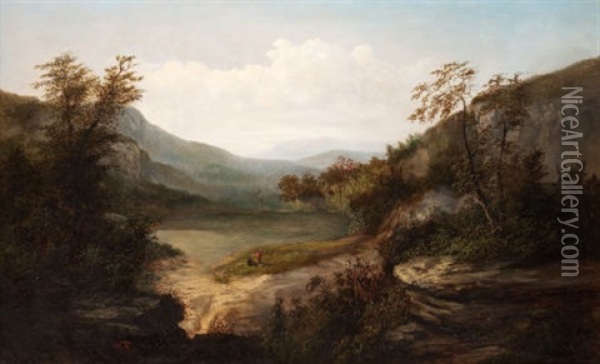 North Carolina Mountain Landscape Oil Painting - William Charles Anthony Frerichs