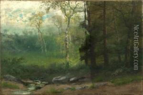 Landscape With Stream Oil Painting - Christopher H. Shearer