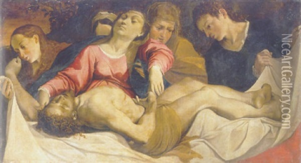 The Pieta Oil Painting - Ludovico Carracci