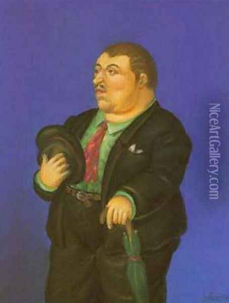 Man 1994 Oil Painting - Fernando Botero