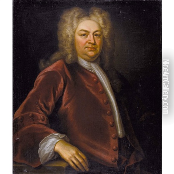 Portrait Of A Gentleman Oil Painting - James Fellowes
