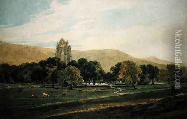 Guisborough Priory Oil Painting - Thomas Girtin