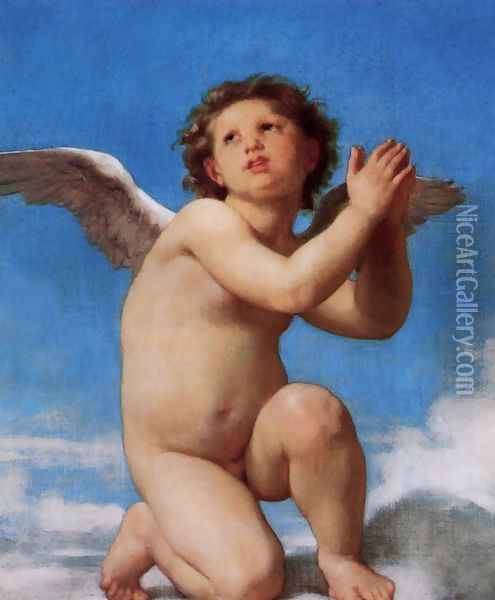 An Angel Oil Painting - William-Adolphe Bouguereau