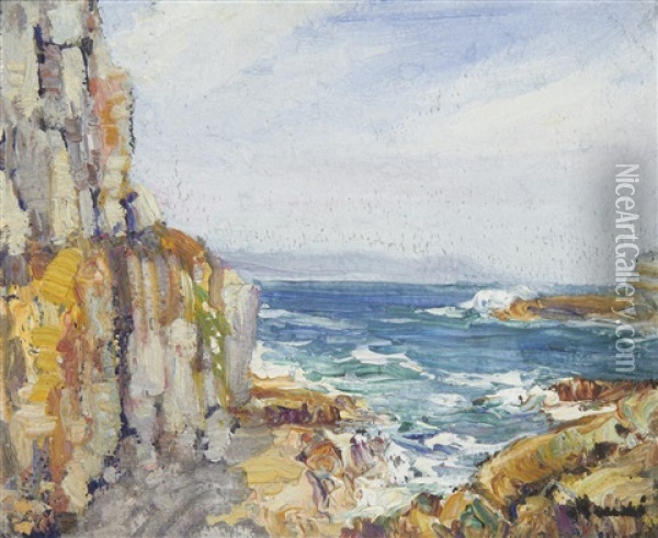 Coastal Landscape Oil Painting - Pieter Hugo Naude