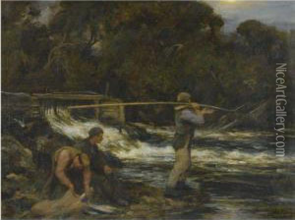 The Shoulder Net Oil Painting - William Stewart MacGeorge