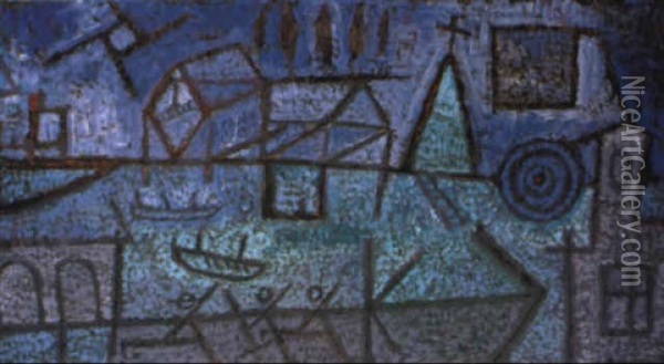 Kleine Seehafen Oil Painting - Paul Klee