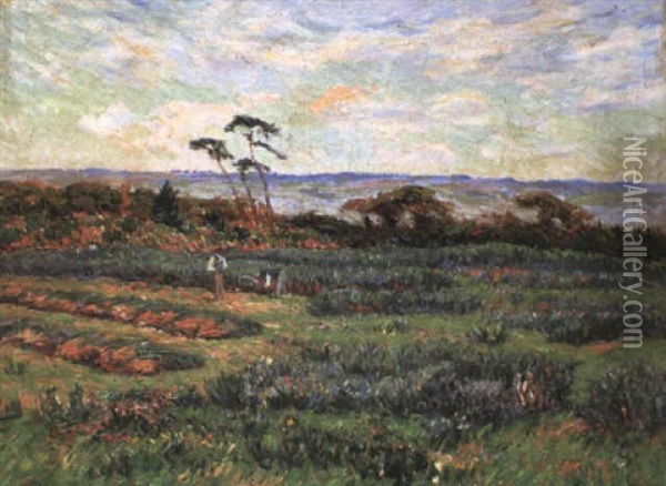 Paysans Dans Une Lande Oil Painting - Henry Moret