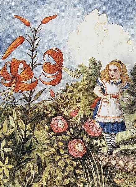 Tiger Lily, from Through the Looking Glass by Lewis Carroll 1832-98 2 Oil Painting - John Tenniel