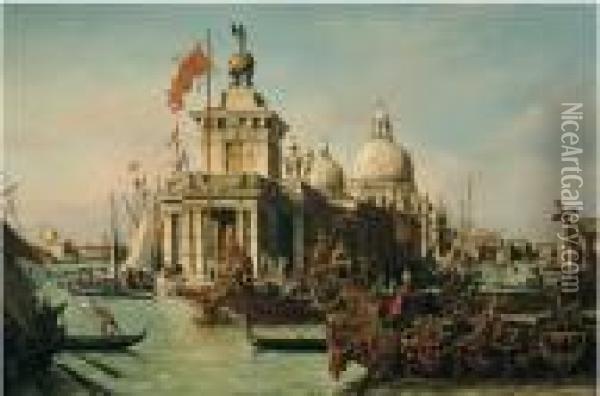 Venezia, Con Una Regata In Onore Di Edoardo, Duca Di York,
 4 Giugno 1764 Oil Painting - Francesco Zanin