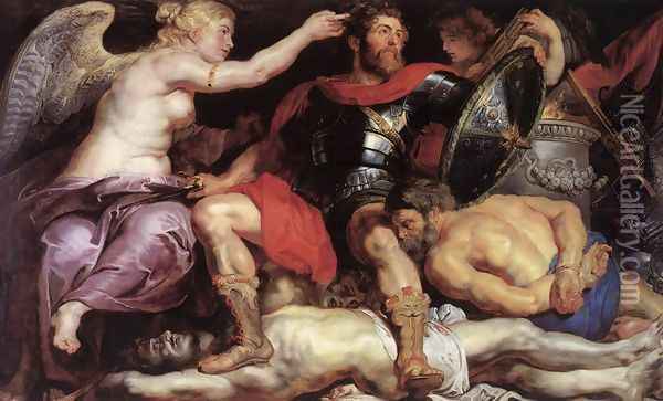 The Triumph of Victory c. 1614 Oil Painting - Peter Paul Rubens