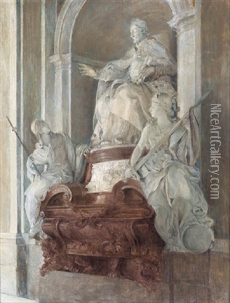 Papst Innocenz Xi Oil Painting - Georg Hiltensperger